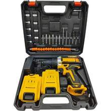 Cordless Drill/Driver With 2 X 48V Batteries, Carrying Case And Complete Accessories - Yellow - View 6