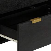 Credenza vidaXL nera 60x33x75 cm in legno ingegnerizzato - nero - Visualizzare 7