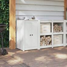 vidaXL Porte de cuisine branco 50 x 9 x 82 cm Bois de pin massif - Branco - Ver 3