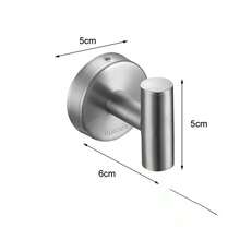 1个不锈钢穿孔毛巾环，圆形毛巾架，黑色毛巾杆套装，浴室纸巾架和浴袍挂钩