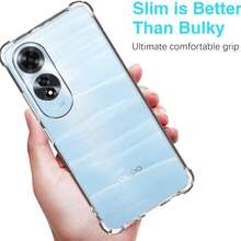 1个透明气囊防震手机壳和1个2D亚克力幸运草手机防尘塞，兼容vivo和oppo系列智能手机透明手机壳 - 無色 - 查看 4