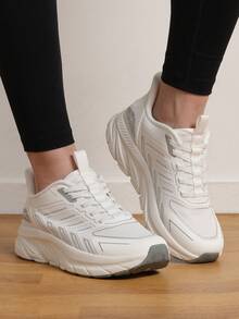 Women's Slip On Walking Shoes Running Comfortable Tennis Breathable Non Slip Athletic Gym Workout Cross Training Fashion Sneakers - trắng - Xem 3