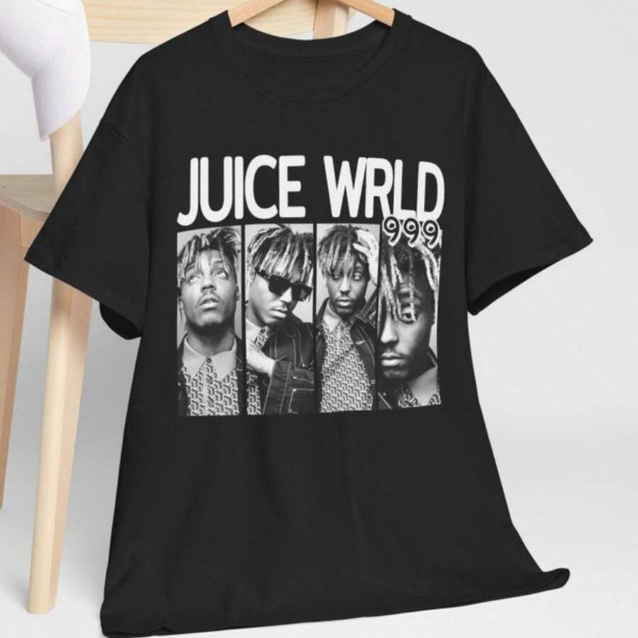 T-Shirt_ Fan Merch, Oversized Graphic Tee - Black - View 1