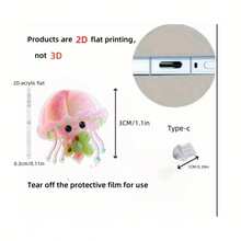 1个摩托车气垫防震手机壳 + 1个2D亚克力可爱水母手机防尘塞，适用于vivo、Redmi等手机，透明手机壳，手机保护套，手机保护壳，手机套，防震手机壳，极简手机壳，纯色手机壳，四角防震透明手机壳，TPU手机壳（军规级防震），轻薄手机保护壳 - 無色 - 查看 4