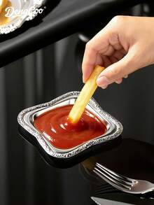 Dengcoo 1/3/6pcs Frosted Gilt Edged Cake Plate, Seasoning Plate, Butter Plate, Cup Holder, Square Cup Holder, Cup Mat, Dinner Plate, Date Plate, Candy Plate, Türkiye Black Tea Cup Plate, For Home, Cafe, Festival - Tray - View 9