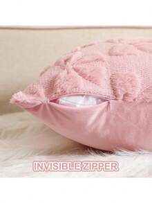 1/2 Pcs Bow Pillowcase Set Of Two Comfortable Room Decor Cute Faux Fur Soft Bow Without Padding Fluffy Plush Aesthetic Pillowcase Bed Sofa Sofa Sofa, Autumn Christmas Decoration (18 X 18 Inches, Pink) - 弓 - 查看 9