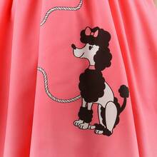 1950s Girl Poodle Costume, Children's Party Outfit Set Includes Scarf And Headband - Watermelon Pink - View 7