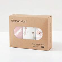 GLLQUEN BABY 3 件装女婴婴儿床单，弹力柔软舒适，贴合婴儿床垫（32 英寸 x 16 英寸），通用尺寸，适用于椭圆形和矩形床垫。