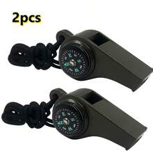 2 Pack Emergency Survival Whistle, 3-In-1 Emergency Whistles With Compass And Thermometer, Loud Safety Whistle With Lanyard For Outdoor Hiking,Super Loud Floating Whistle With Lanyard, Perfect For Rowing, Swimming, Kayaking, Water Survival Mountaineering, Hiking, Camping. - 2pcs - View 10