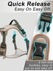 Đai ngực chiến thuật cho chó lớn có tay cầm, 2 kẹp dây xích, áo vest chống thoát hiểm bền chắc cho chó nghiệp vụ, kiểu dáng quân đội, phản quang, có thể điều chỉnh để huấn luyện, đi dạo, leo núi. - Nhiều màu - Xem 9