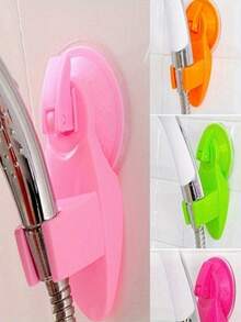 10个装可调节塑料淋浴喷头支架，带强力吸盘，无需钻孔即可壁挂安装，适用于浴室和厨房 - 彩色 - 查看 3