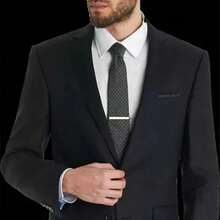 Mancuernillas Y Pisacorbata Para Boda Trabajo+caja De Regalo - Plateado - Ver 3