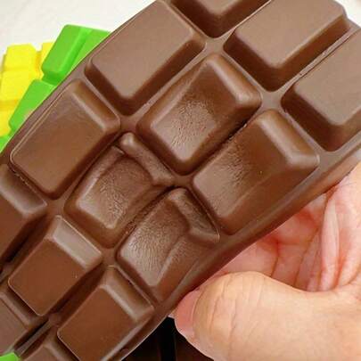 Realistic Chocolate Squishy Stress Relief Toy, Squeeze Toy For Fun & Stress Relief, Office Desk Decor, Squishy Toy Gift