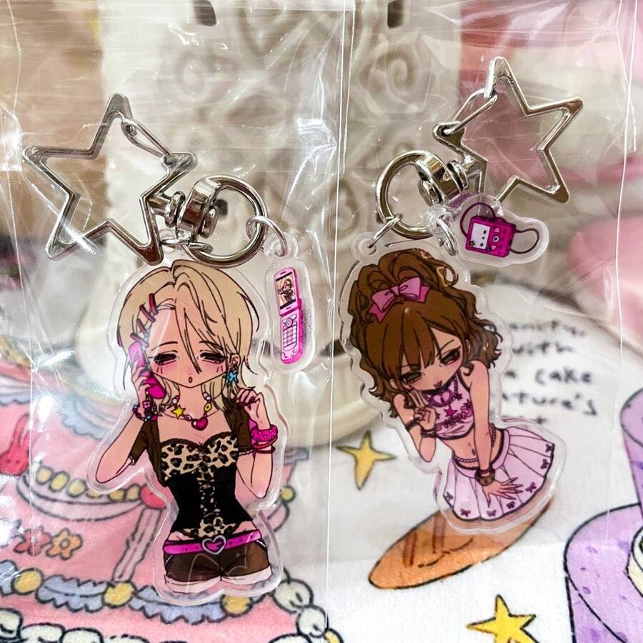 1个原装亚克力钥匙扣吊坠，可爱卡通西瓜挂件，适合搭配泳装，Y2K复古风，休闲、派对、上学等场合，送给女朋友的礼物