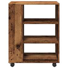 vidaXL Rollkleiderschrank, Antikholz-Optik, 60 x 35 x 75 cm, Holzwerkstoff - Braun - Übersicht 5