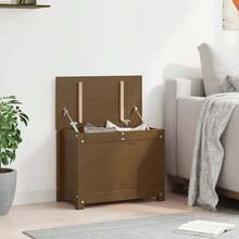 vidaXL Camera da letto Marron Miel 60x32x45,5 cm Legno massiccio di spillo - Castano - Visualizzare 4