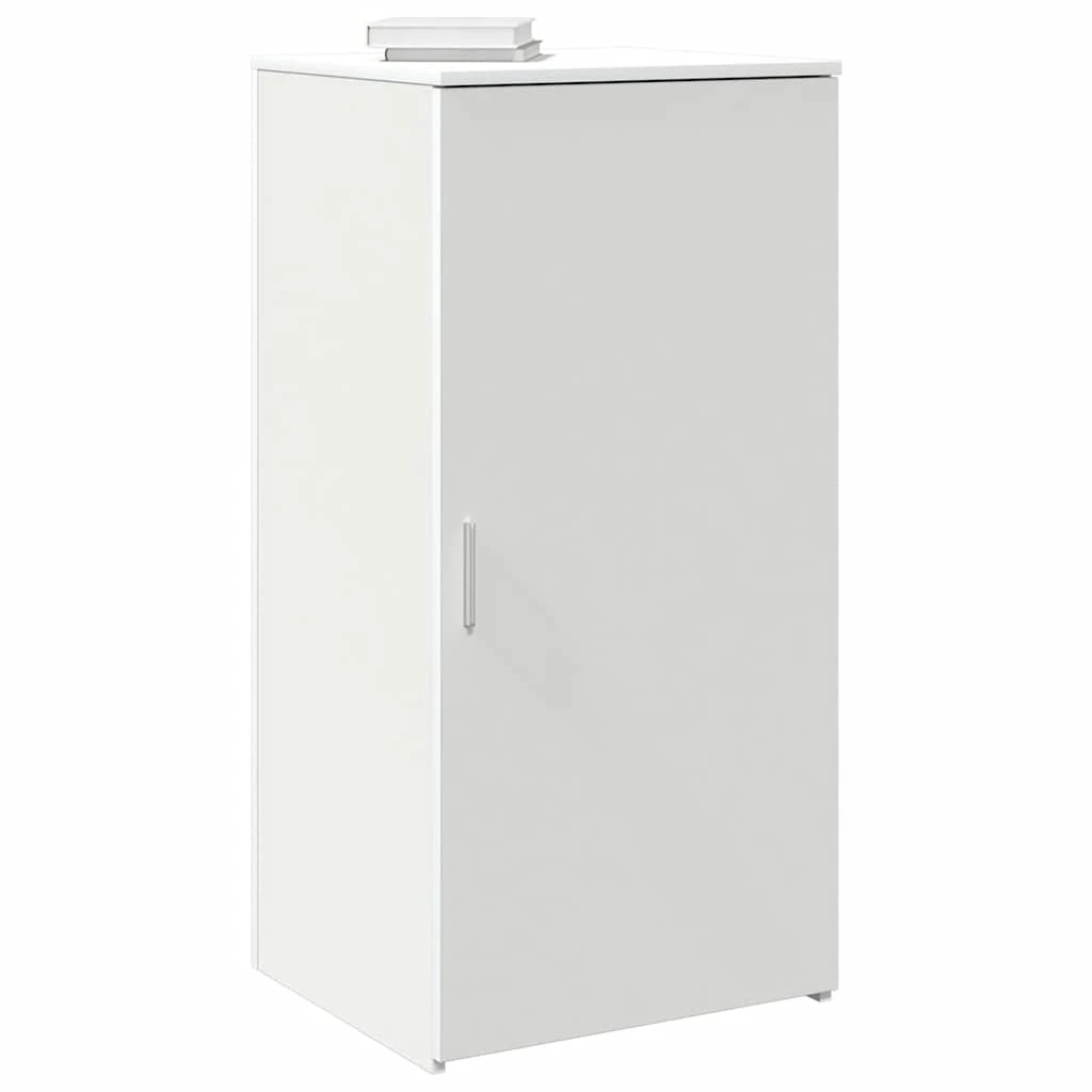 vidaXL Armoire de rangement blanc 50x45x103,5 cm ingénierie du bois - Blanc - Voir 1