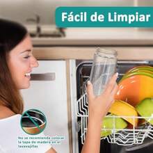 Paquete de 6 de Recipientes de Avena con Tapas de Bamb Hermticas,Tarros de Avena de Vidrio,Overnight Oats Jar Reutilizables Tarros de Vidrio para Snacks Yogur Especias Azcar(24 oz) - 24 onzas - Ver 9