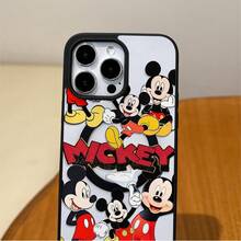 Disney.‌ Mickey Mouse Patterned Phone Case Featuring Multiple Playful Poses And Vibrant Colors. Compatible With  17, 16, 15, 14, 13, 12, And 11 Pro Models. Made Of TPU With Shockproof Protection. A Fantastic Gift For Family, Frids, Birthdays, Holidays, And Special Occasions..Holiday Accessories. - Hồng - Xem 5