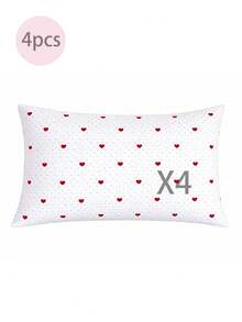 Vỏ gối mềm mại, chất liệu microfiber tốt nhất và giá rẻ - Vỏ gối chống dị ứng và thoáng khí, kích thước lớn, dài, tiêu chuẩn, cỡ Queen, Twin, Single, Double, Full, King, Body, European và Square, hoàn hảo cho bộ ga trải giường mọi mùa. - Đỏ và trắng - Xem 22