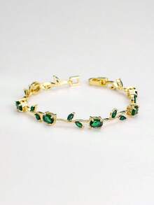 1. 时尚不褪色高品质闪亮立方氧化锆网球手链 | 优雅法式风格，铜质，适合日常佩戴和送礼，是婚礼和母亲节的理想之选 - 時尚手鍊 - 查看 11