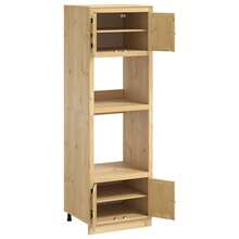 vidaXL Armoire avec étagère Miel 66 x 58 x 207 cm Pin solide - Tabac - Voir 5