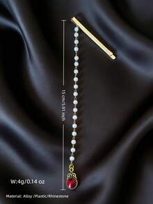 Retro Bohemian Style Brides Hair Accessories Faux Pearl & Crystal Hair Chain /Hairpin Suitable For Women's Weddings Wear,Festival Jewelry Accessories