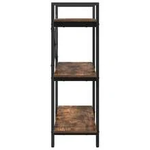 vidaXL Regalbrett aus geräucherter Eiche, 100 x 33,5 x 102 cm, Holzwerkstoff - Braun - Übersicht 6