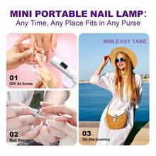 1个桌面UV LED美甲灯/手持UV美甲灯/高功率LED美甲烘干机/专业美甲烘干灯/凝胶美甲灯/凝胶美甲快速固化灯/LED美甲灯/便携式迷你美甲烘干机/凝胶指甲油/美甲凝胶/凝胶USB手电筒/家用DIY美甲护理工具。适合作为圣诞节和新年礼物送给家人和朋友。 - 粉色 - 查看 9
