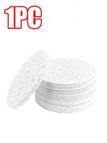 20pcs/10pcs/1pc Compressed Natural Cellulose Fiber Round Facial Cleansing Sponges, For Cleaning, Exfoliating And Makeup Removal - Yellow - View 12