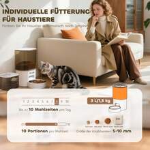 2.5L Automatic Food And Water Dispenser For Small Dogs And Cats, White - 2.5L - View 2