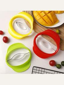 Easy Grip Mango Slicer - Creative Kitchen Gadget For Perfect Cuts, Plastic Mango Slicer With Multiple Color Options, Great For Peeling And Core Removing, Fruit Slicer - Multicolor - View 8
