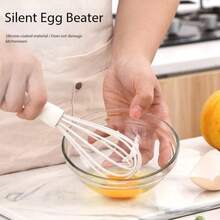 4件套厨房烘焙工具套装 - 硅胶油刷、耐高温烧烤刷、煎饼刷、刮刀、食物夹、打蛋器 - 彩色 - 查看 5