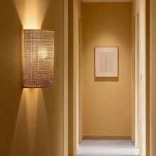 JOYINLED 软木壁灯灯罩 20x25 厘米 日式软木壁灯灯罩 手工编织壁灯灯罩 适用于床头照明、客厅照明和卧室沙发旁照明（仅含灯罩）