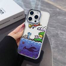 Funda para Teléfono - La Funda de Hadas Compatible con 16, 15, 14, 13, 12, 11 Pro, X, XR, XS, 8, Plus, con un Marco de Lente Plateado Metálico y una Cubierta Trasera Suave Transparente17   17promax - transparente - Ver 5
