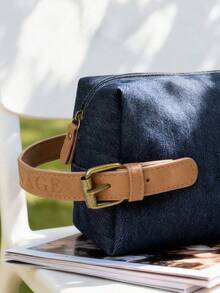 Dior Limited Edition Canvas Cosmetic Bag - Large Toiletry Bag, Luxury Christmas And Holiday Gift - Royal Blue - View 6