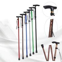 Unisex Outdoor Hiking Trekking Poles, Foldable Anti-Slip Walking Cane Stick, Aluminum Alloy Collapsible Hiking Poles