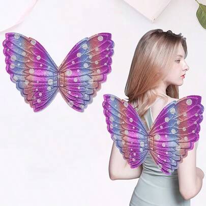 Butterfly Wing Backpack Decor, Insect Wing Costume For Birthday Party, Stage Performance Wing Prop, Colorful Butterfly Wing Cosplay Costume