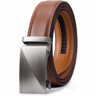 Men's Belt Leather Ratchet Belt For Men Dress Casual Every Day With Adjustable Buckle, Trim To Fit,39724969