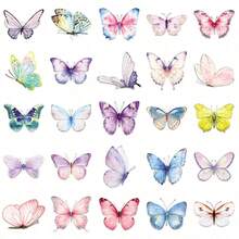 50 Butterfly Graffiti Transparent PET Stickers Creative Fresh And Simple Exquisite Dream DIY Hand Account Cup Refrigerator Stickers - Multicolor - View 9
