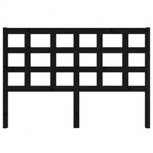 vidaXL Tête de lit Noir 145,5x4x100 cm Bois massif de pin - Schwarz - Übersicht 3