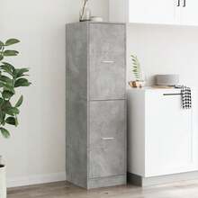 vidaXL Armário apothicaire cinza beton 40x41x144,5 cm feito de engenharia - Cinza - Ver 4