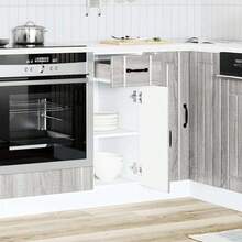 vidaXL Armoire de cuisine Lucca sonoma gris bois ingénierie - Gris - Voir 2