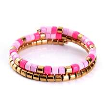 1条时尚奢华合金手链，适合女士佩戴，情侣手链，日常搭配，情人节、母亲节礼物、生日珠宝礼物 - 款式 1 - 查看 10