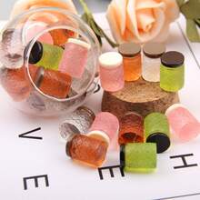 1/4/5/10pcs Vintage Style Simulation Sealed Jars, Multi-Color Realistic Storage Bottles, Delicate Patterned Small Vases, Handmade DIY Decor Props - Multicolor - View 13