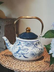 SummitPulse 1 ấm đun nước tráng men sứ xanh trắng kiểu Trung Quốc, thích hợp cho mọi mùa, tương thích với bếp lửa và bếp từ, đa chức năng dùng để đun nước, pha trà, cà phê, là món quà lý tưởng cho bạn bè và gia đình vào các dịp lễ và sinh nhật. - Xanh và Trắng - Xem 13