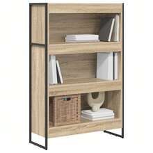 vidaXL Sonoma Bücherregal 80 x 30 x 155 cm Holzwerkstoff - Braun - Übersicht 3