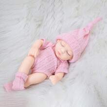 节日礼物 儿童娃娃 DIY 逼真娃娃 迷你可爱娃娃摆件（含娃娃），7 英寸 - 彩色 - 查看 6