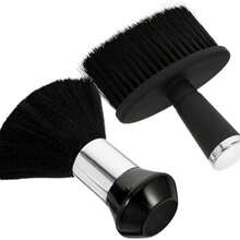 2 piezas Cepillo de Cuello para Peluquera Brocha Suave para Talco y Limpieza de Cabello Herramienta Profesional para Salones y Barberas - como se muestra en la figura - Ver 1