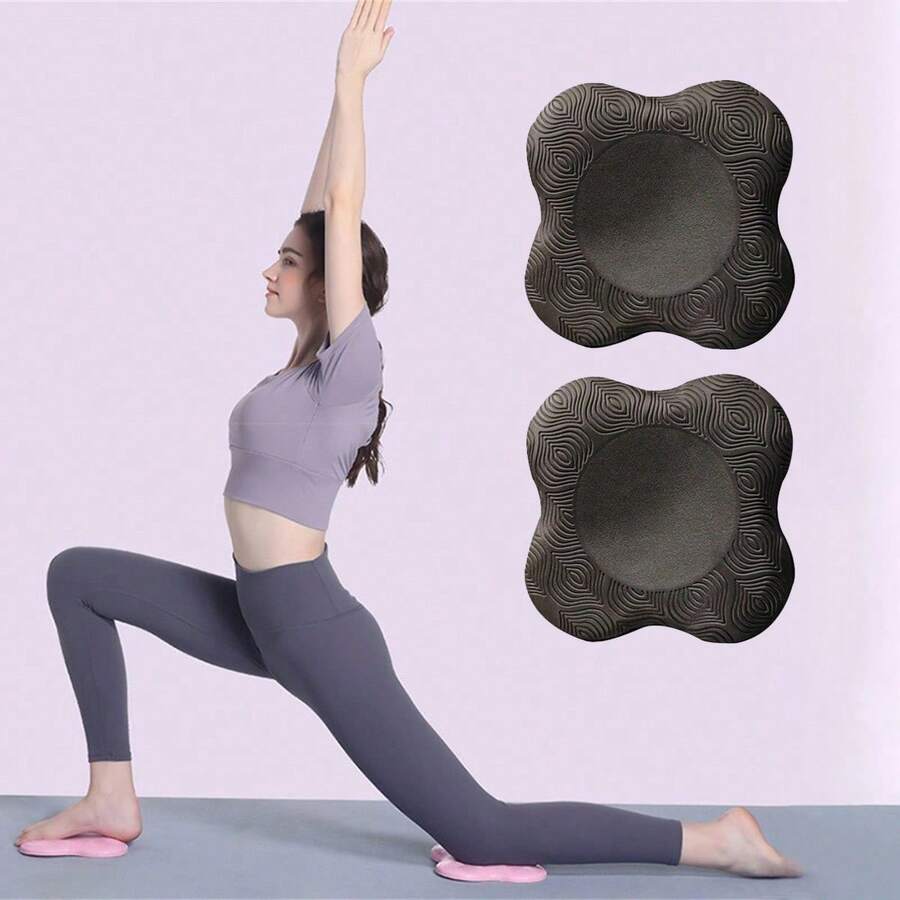 2pcs Non-Slip Yoga & Pilates Knee Pads, Indoor Balance Support Fitness Mat - Multicolor - View 1